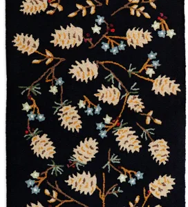 Cone Cluster Hooked Wool Rug, 2.5x8'