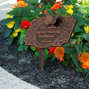 Monet Garden Butterfly Lawn Plaque