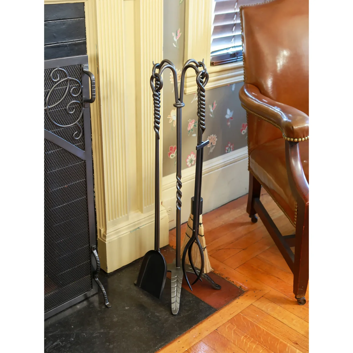 Rope Fireplace Tool Set