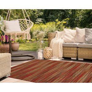 Liora Manne Marina Stripes Indoor/Outdoor Area Rug Saffron