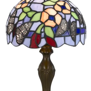 Tiffany Butterfly Lamp with Zinc Base