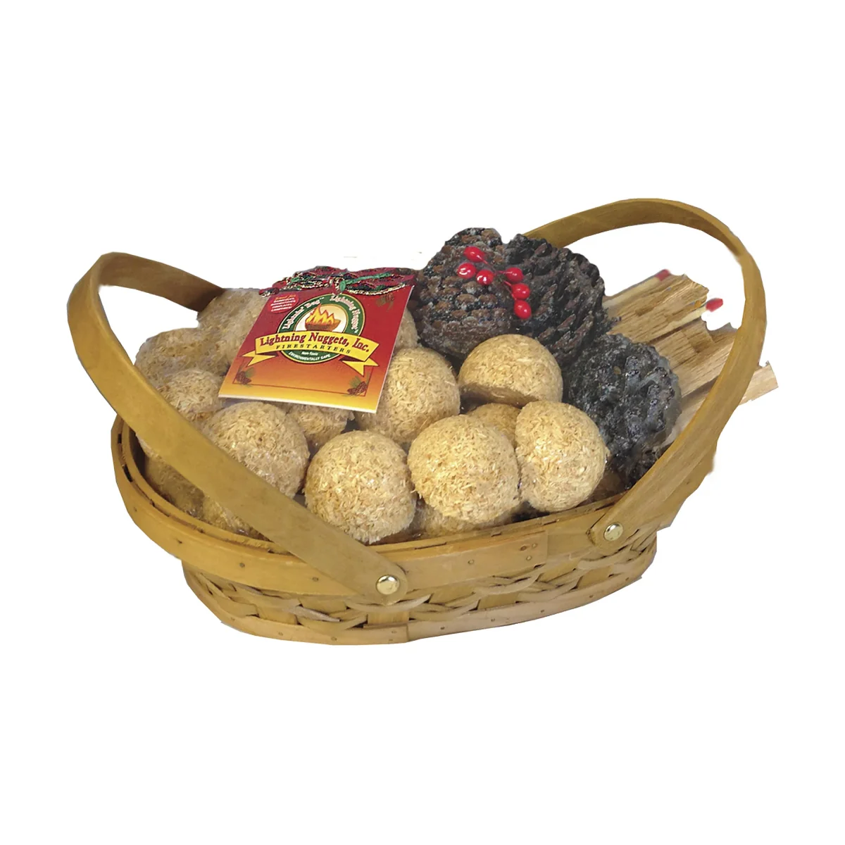 Fire Starter Gift Set in Picnic Basket