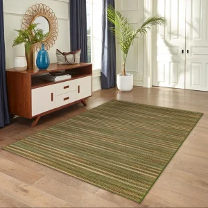 Liora Manne Marina Stripes Indoor/Outdoor Area Rug Green