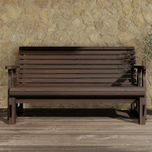 Amish Casual Heavy Duty Roll Back 5 Foot Treated Porch Glider