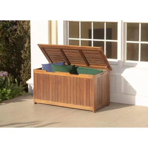 Eucalyptus Wood Storage Box, Lancaster Outdoor Furniture Collection
