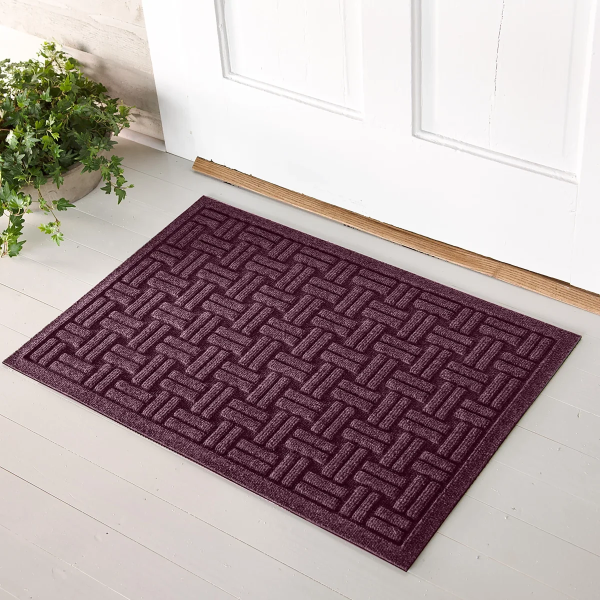 WaterHog® Basket Weave Doormat, 2' x 5'