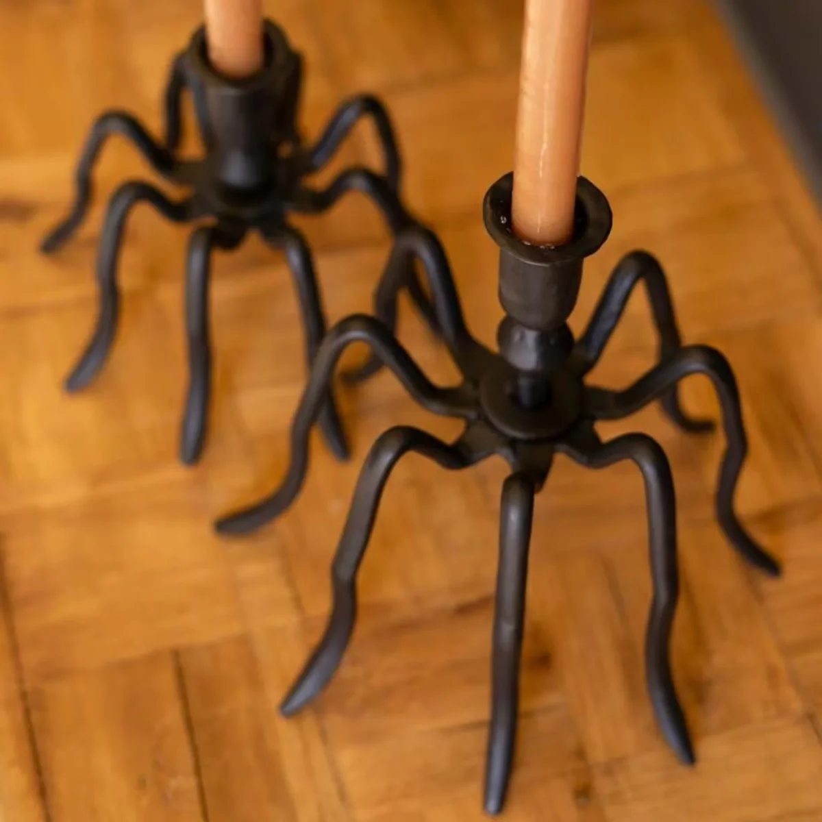 Spider Taper Candle Holders, Set of 2 - Image 2