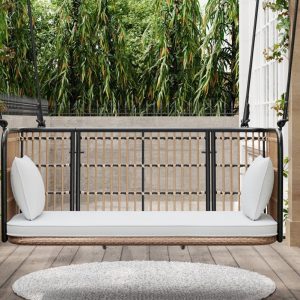 East Green Remy Porch Swing with Cushion